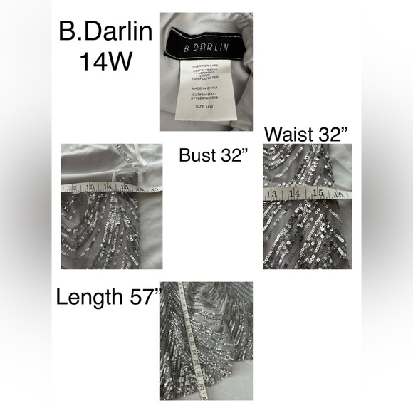 B10 B.Darling Formal Dress Size 14W. - Picture 9 of 16